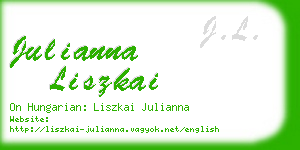 julianna liszkai business card